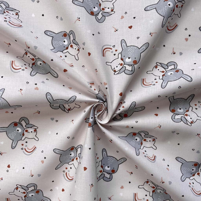 Printed Cotton SOLIMA Shell / Gray Sky